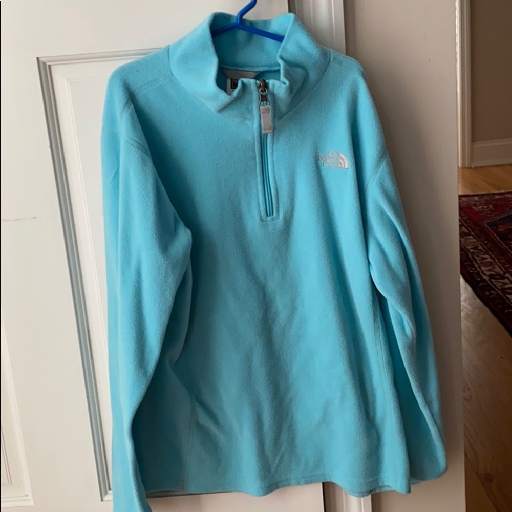 North Face turquoise lightweight fleece